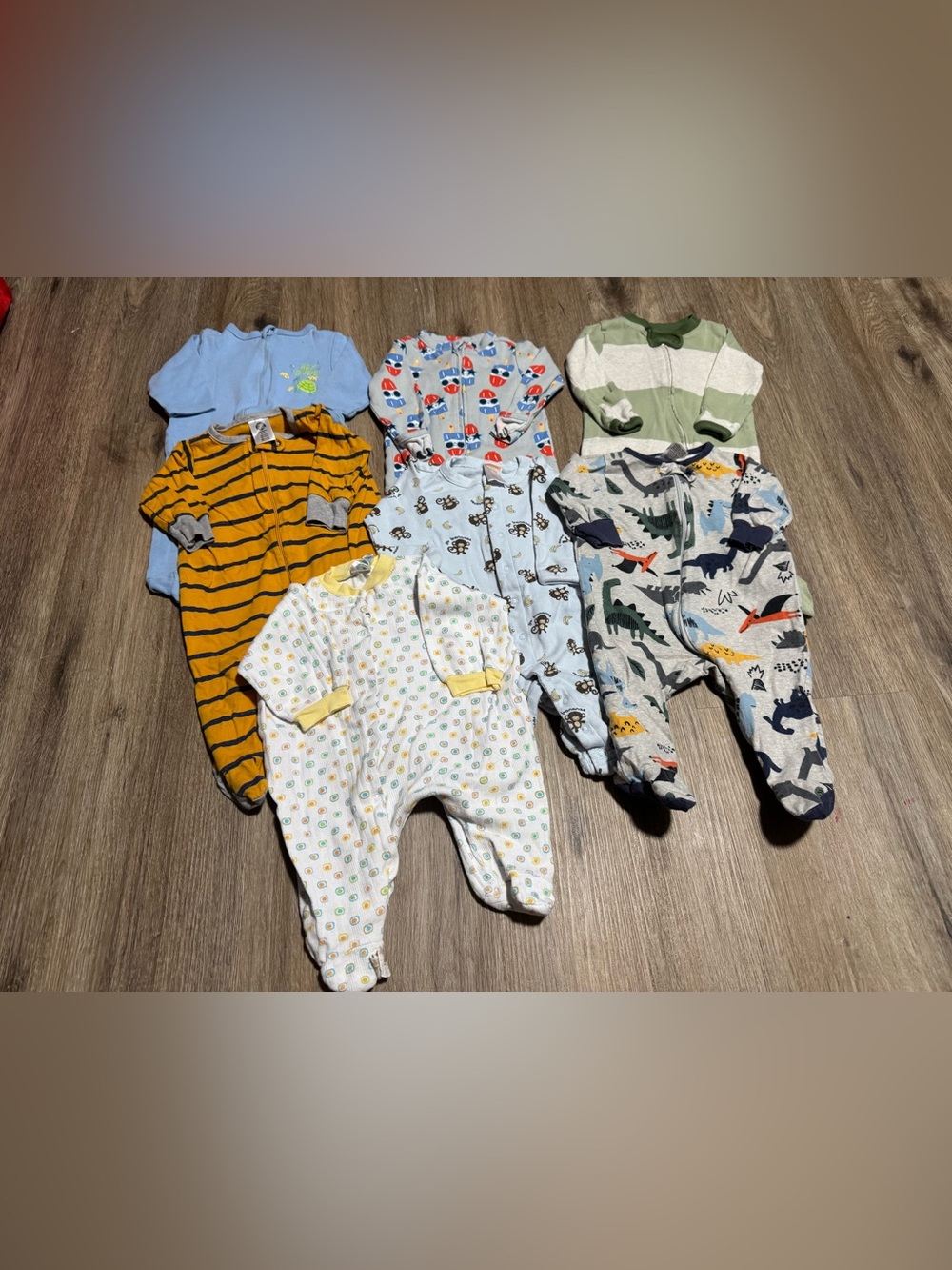 Baby Boy Mixed Footie Pajamas Sleep Lot Size 0-3 Months